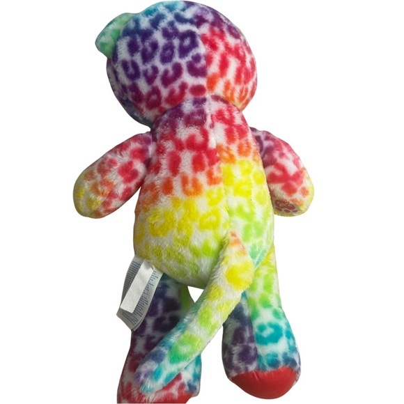 Build-A-Bear Workshop Rainbow Leopard Print Teddy Bear Plush Stuffed Animal 16” - Picture 6 of 10